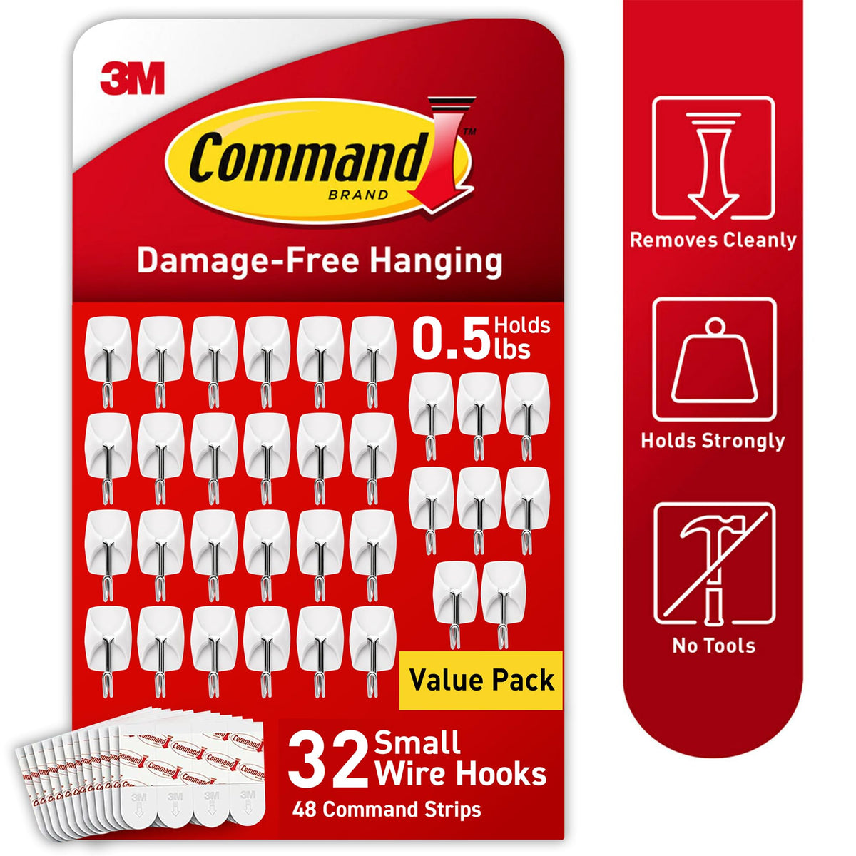 Command small wire hook calendar holds schedules without drilling holes.
