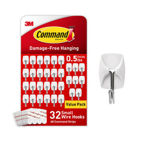 Command small wire hook hats on wall for quick organization without damage.