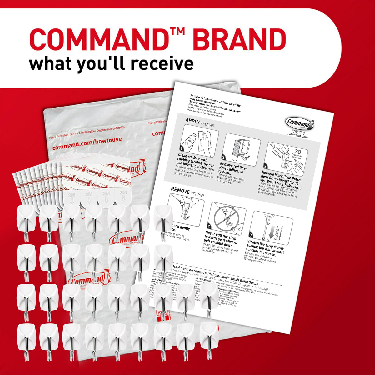 Command small wire hook keys keeps entryway tidy and accessible.