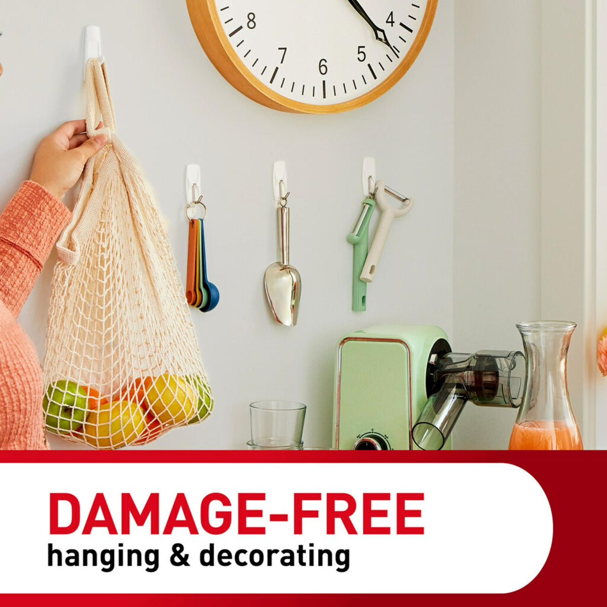 Works on painted walls, finished wood, glass, tile, and metal surfaces.