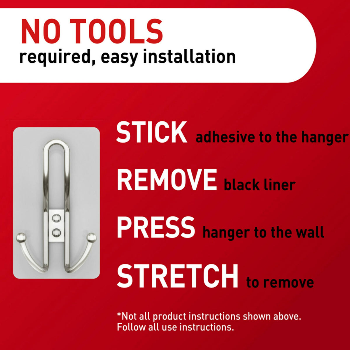 Hook installed inside closet for organizing lightweight items
