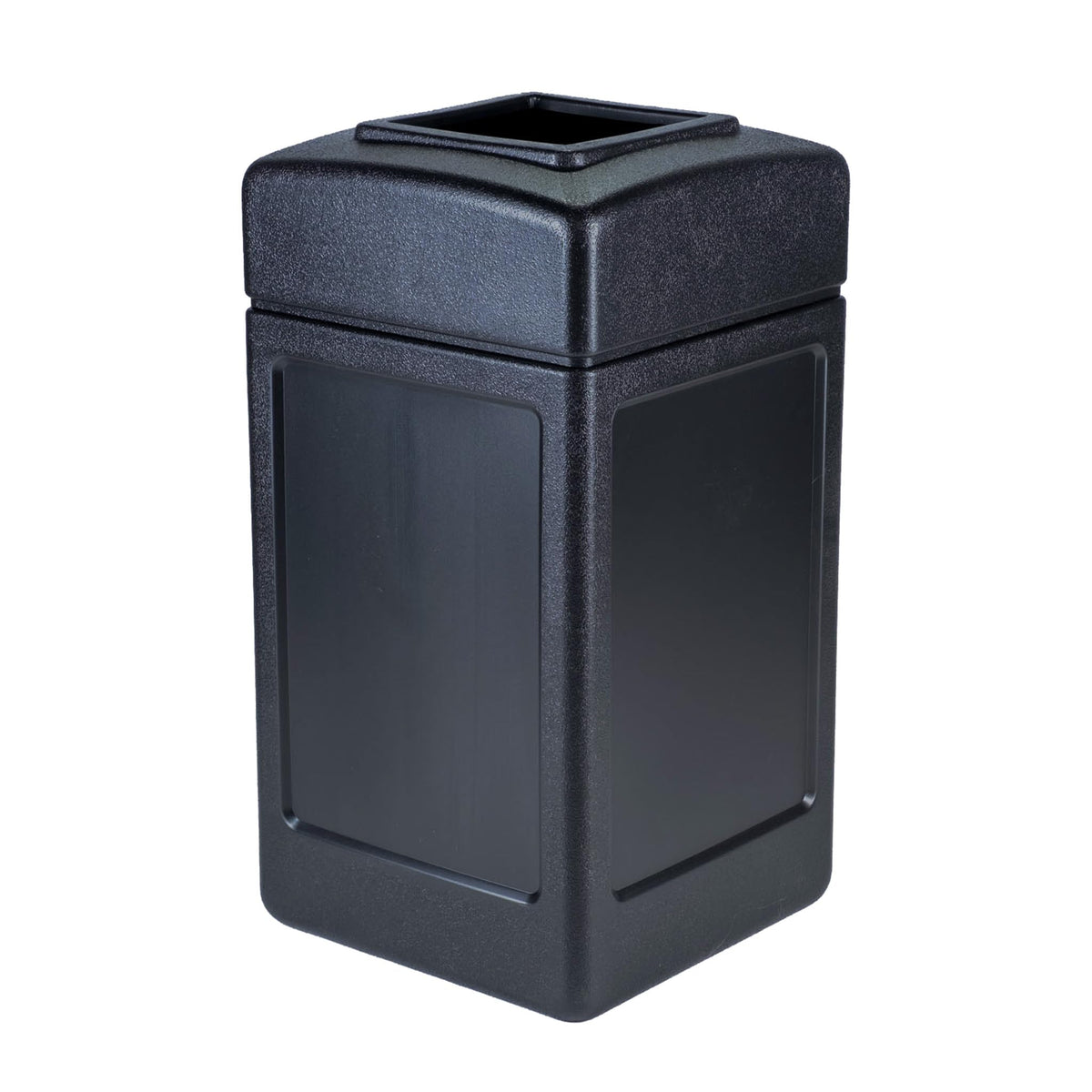 Commercial Zone 732101 open-top square bin shown for quick disposal in busy areas