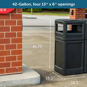 Commercial Zone PolyTec closeup of the dome lid and rugged surface, graffiti-resistant and easy to maintain