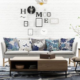 COMMINY dahlia geometric pattern pillow cover highlighting modern farmhouse style.