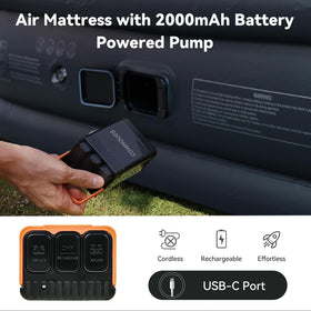 COMMOUDS Queen Air Mattress i-beam structure provides stable support for a restful night.