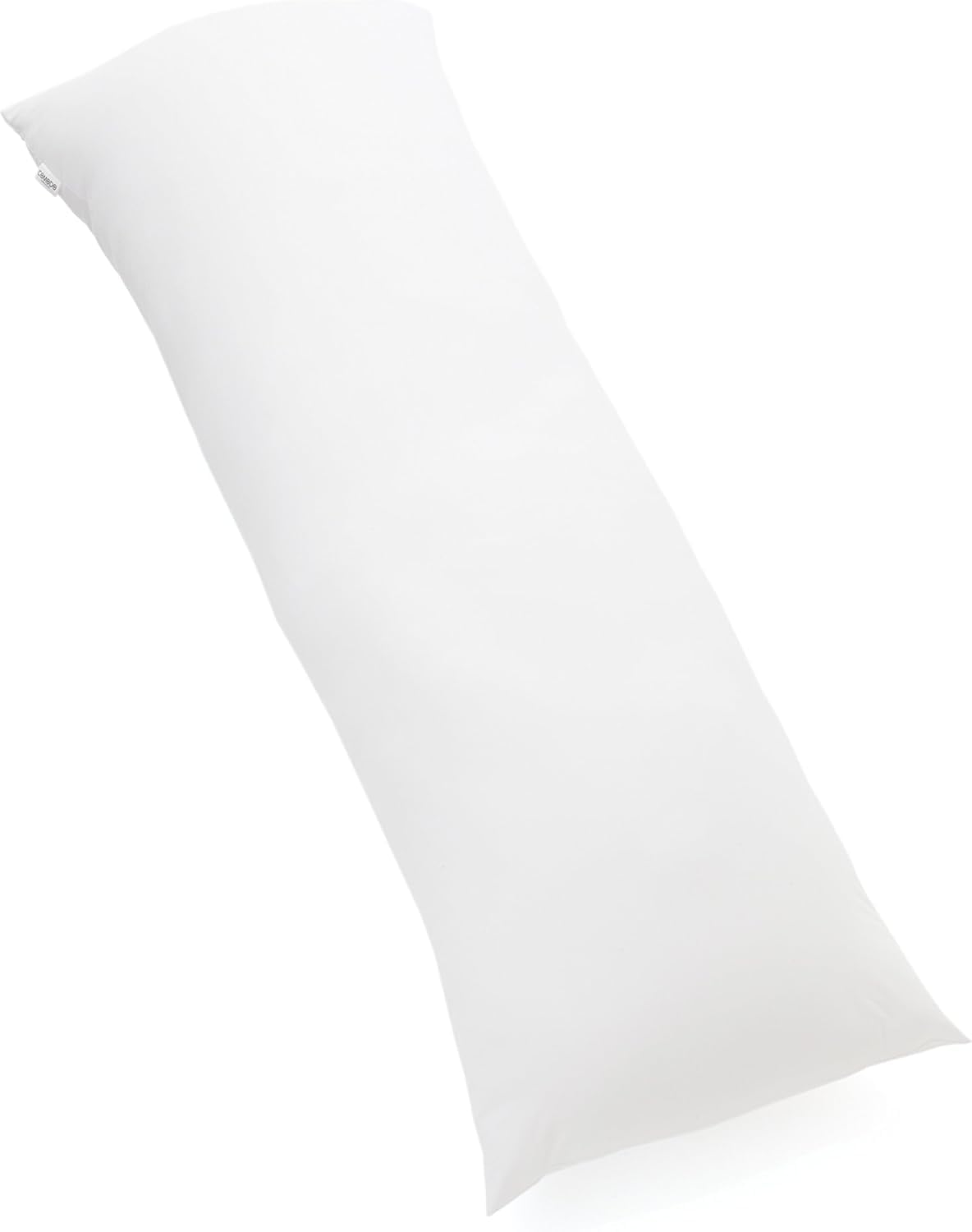 Comodo CMD9000 body pillow front view showing full-body support for side sleeping.