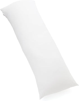 Comodo CMD9000 body pillow front view showing full-body support for side sleeping.