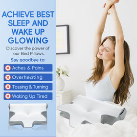 ComRola ergonomic design aligning neck and spine for all sleepers
