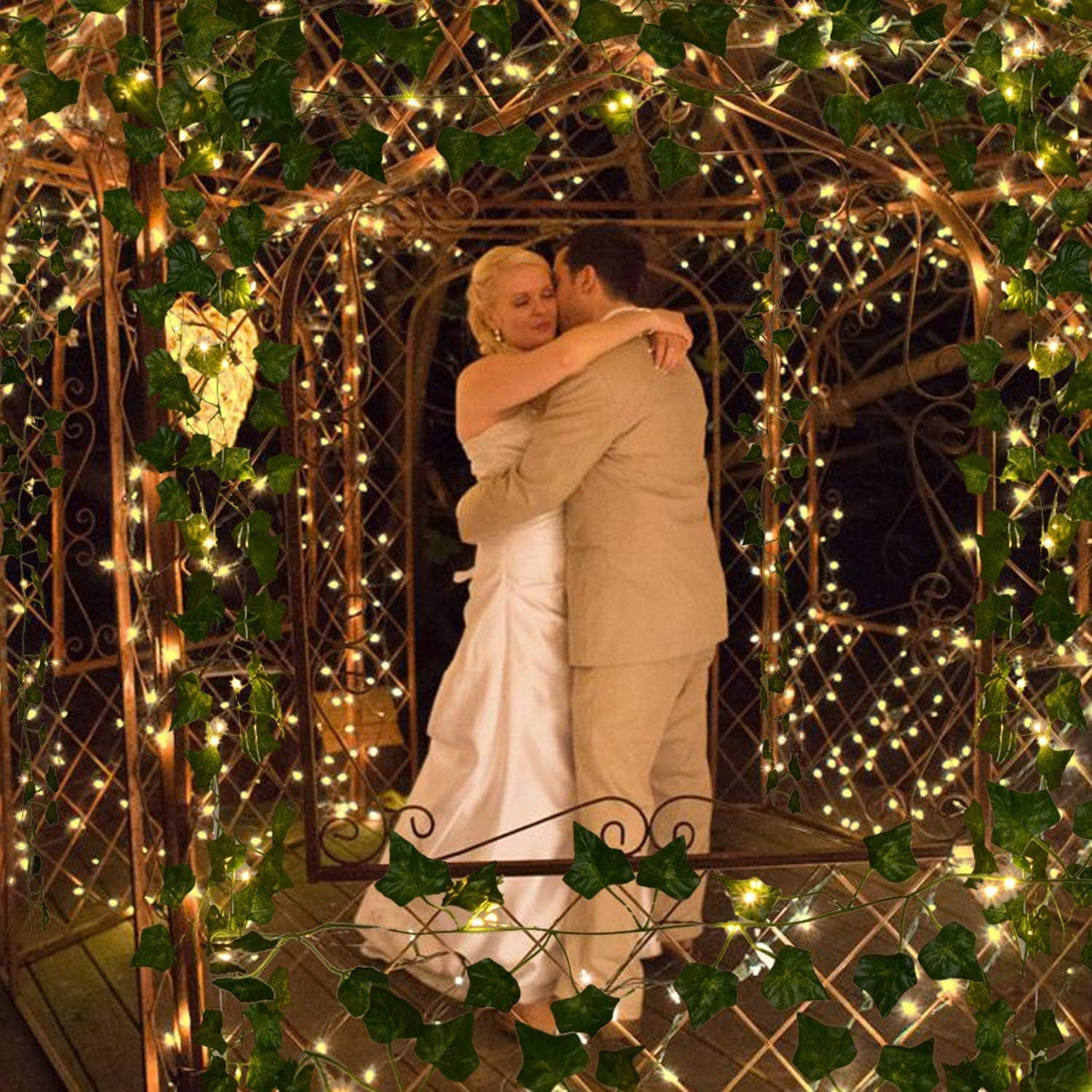 Comtelek hanging ivy in a swing or balcony area for a touch of nature.