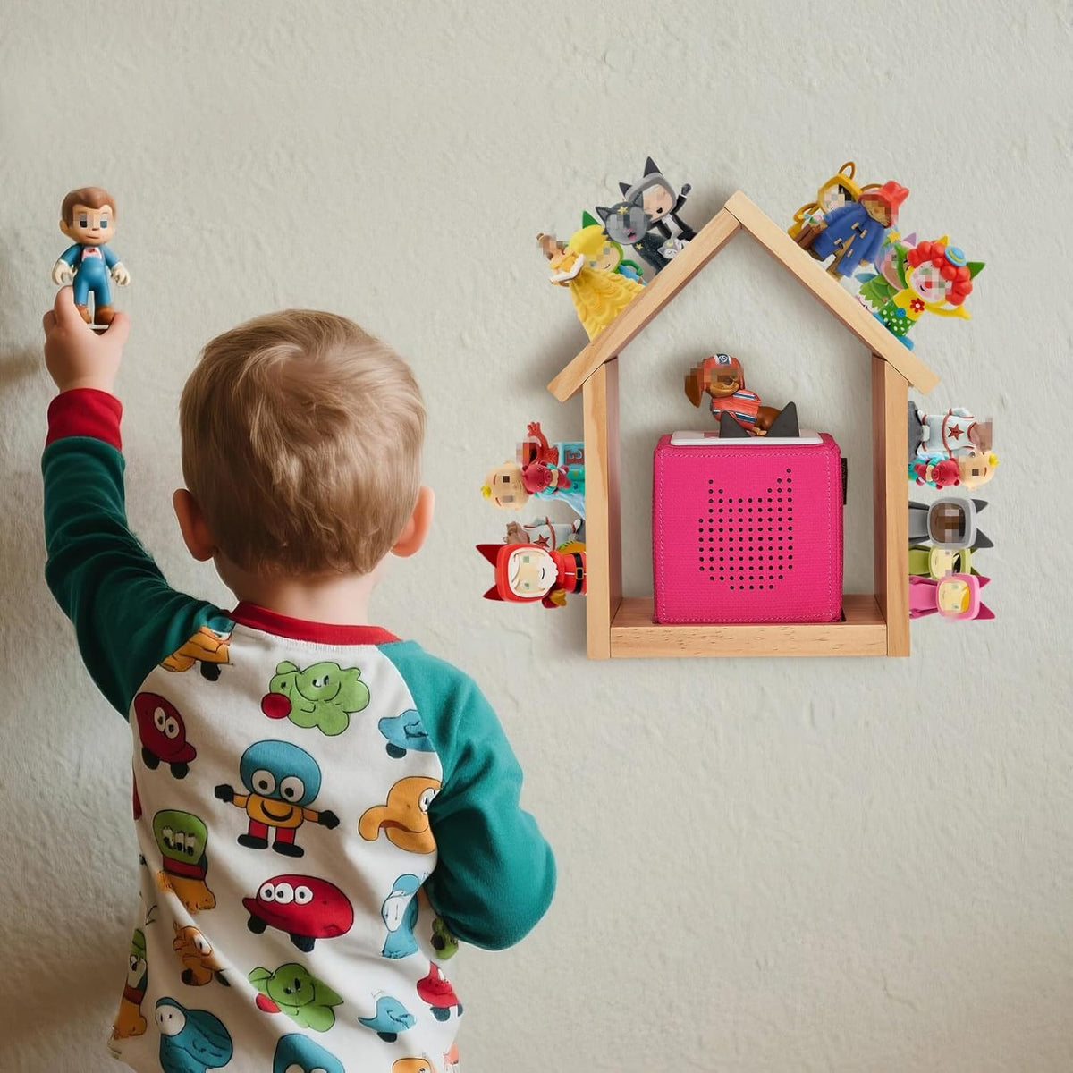 Conamily Tonies box compatible shelf fits Tonies Box 1 and 2 securely.