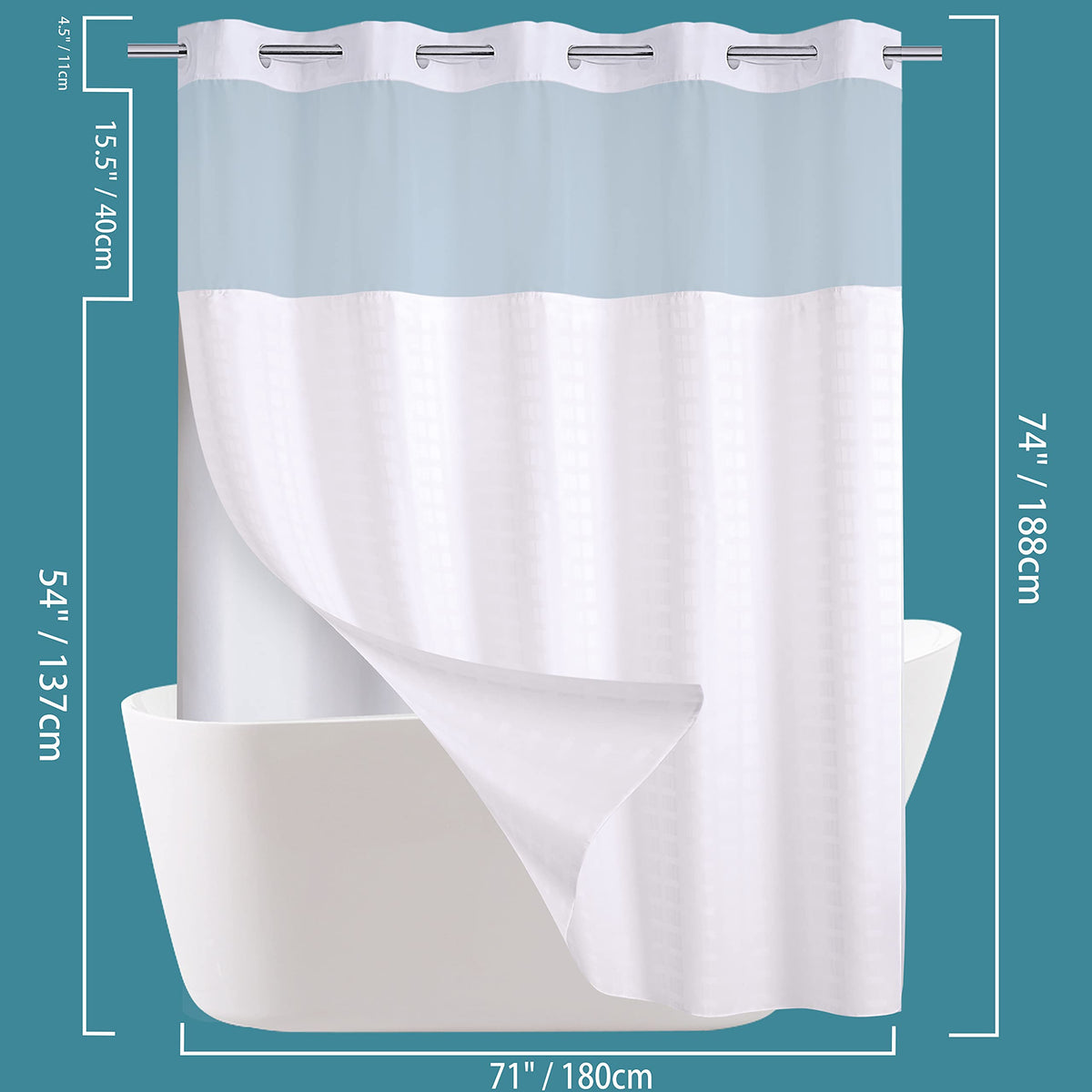 Conbo Mio hotel-style curtain enhances bathroom decor with premium look