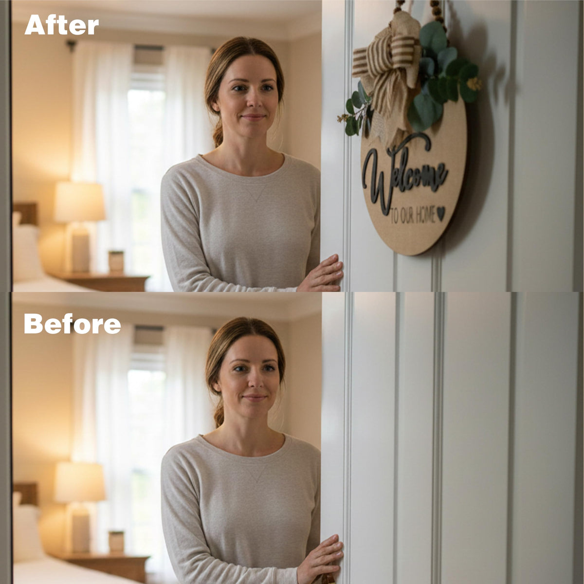 Condorpasea porch decor sign with 0.4-inch thick wood for sturdy display.