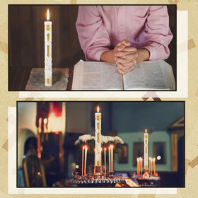 Conelist baptism candle ready out of the box for immediate use.