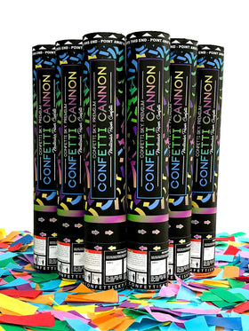Confetti Sky 12inch cannon burst adds a vibrant moment to outdoor celebrations.
