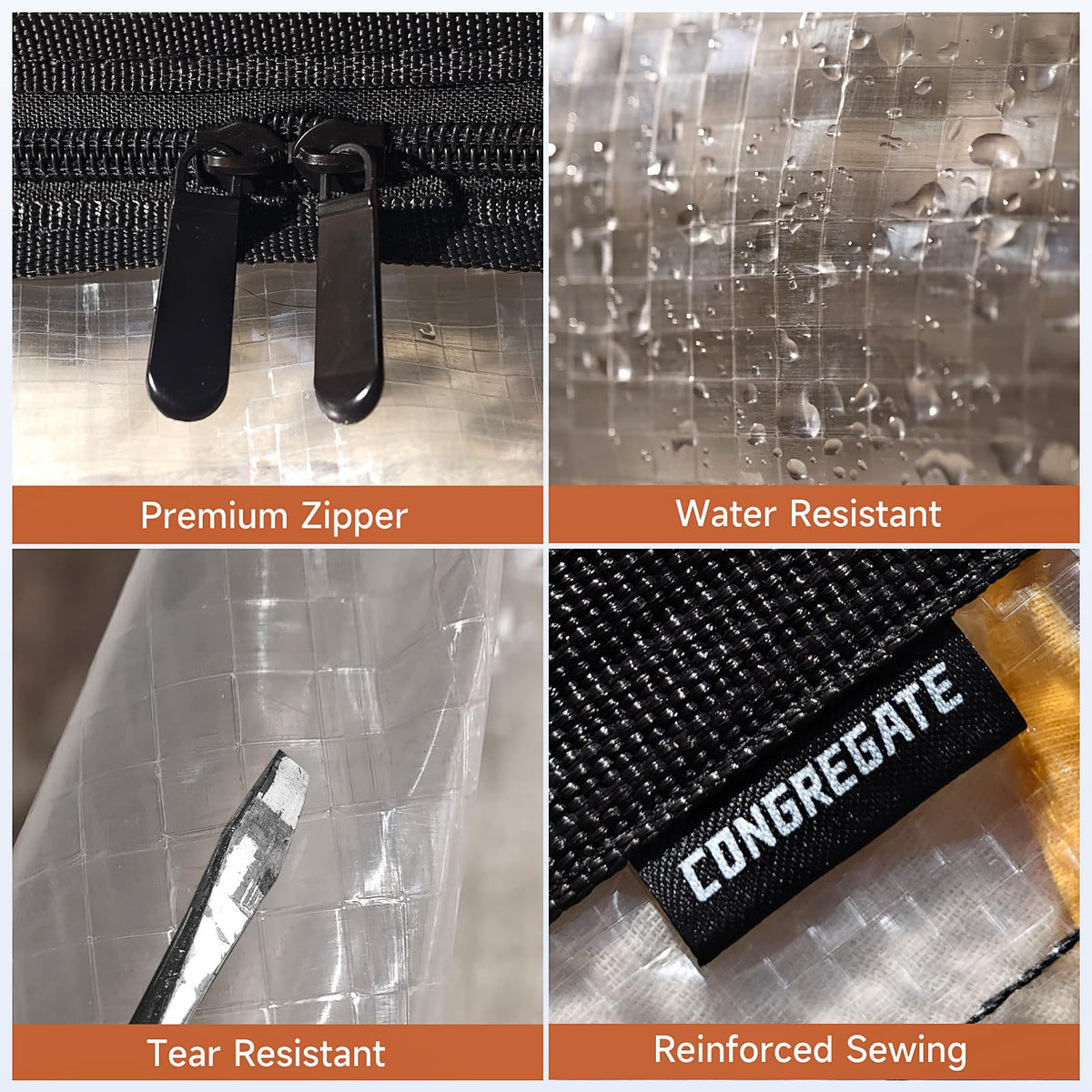 CONGREGATE semi-transparent PP design lets you see contents at a glance
