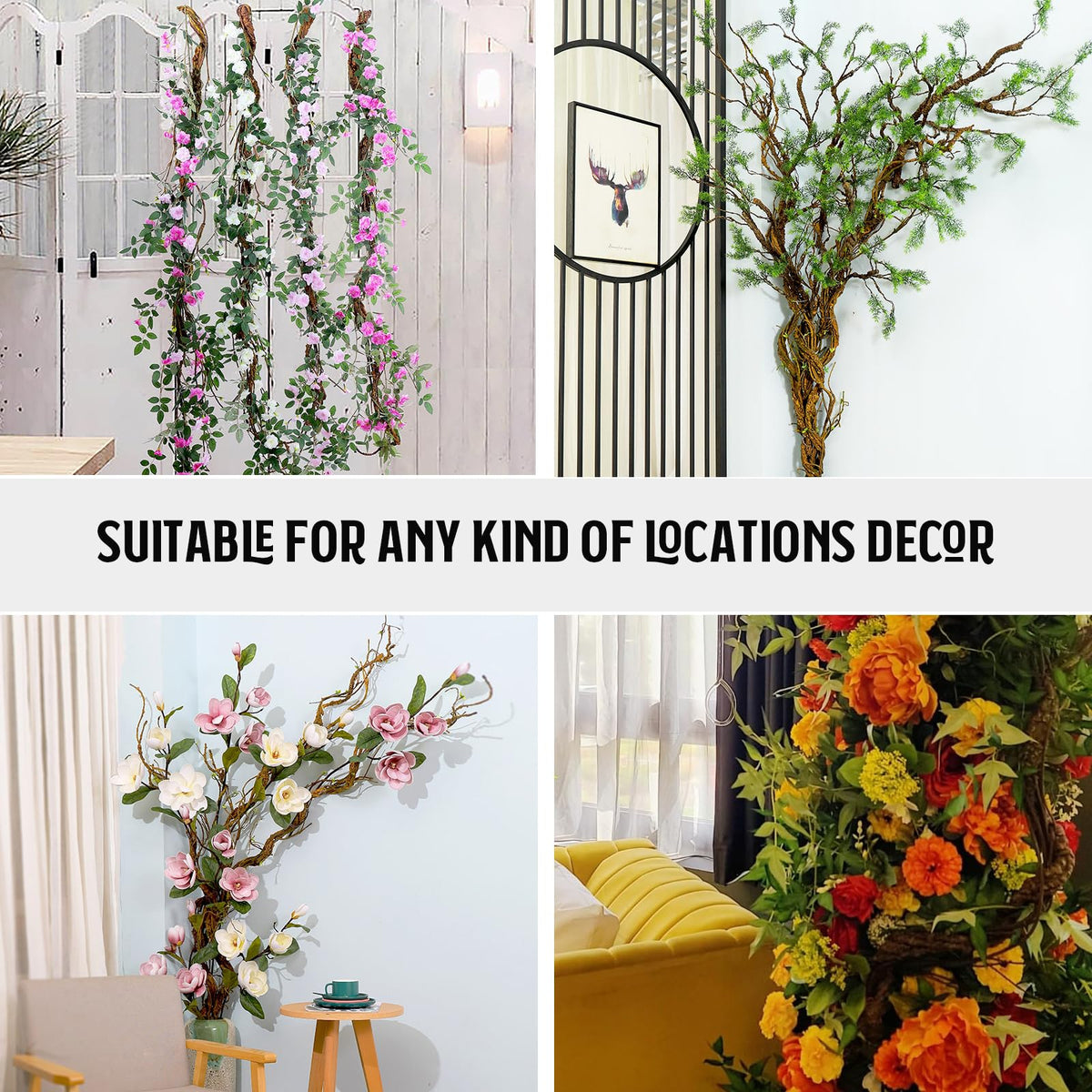 CONGZHANHH rattan liana cane vine offers shapeable display options