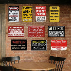 CONHUIDF Easy hang metal signs with pre-drilled holes