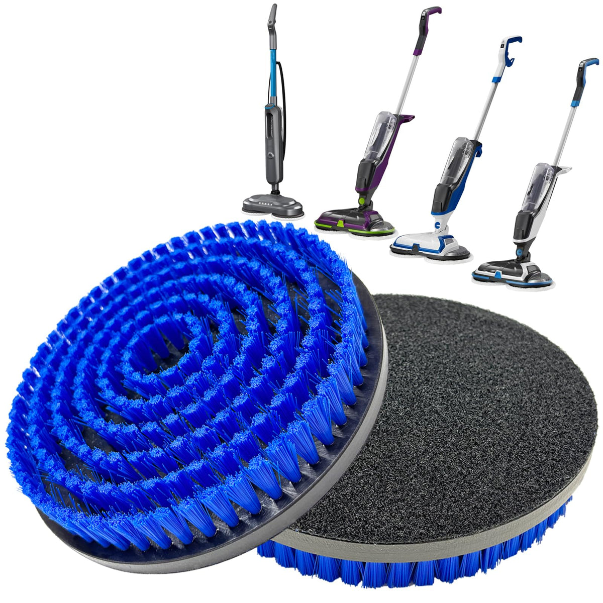 Conloquen upgraded brush head for Spinwave shows durable bristles for deep cleaning on hard floors