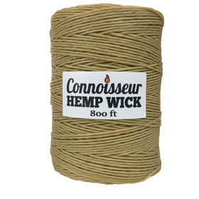 Connoisseur's Hemp Wick spool 800ft for long-lasting DIY candle projects