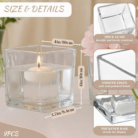 CONNOO square vase centerpiece display ideal for weddings and home tables