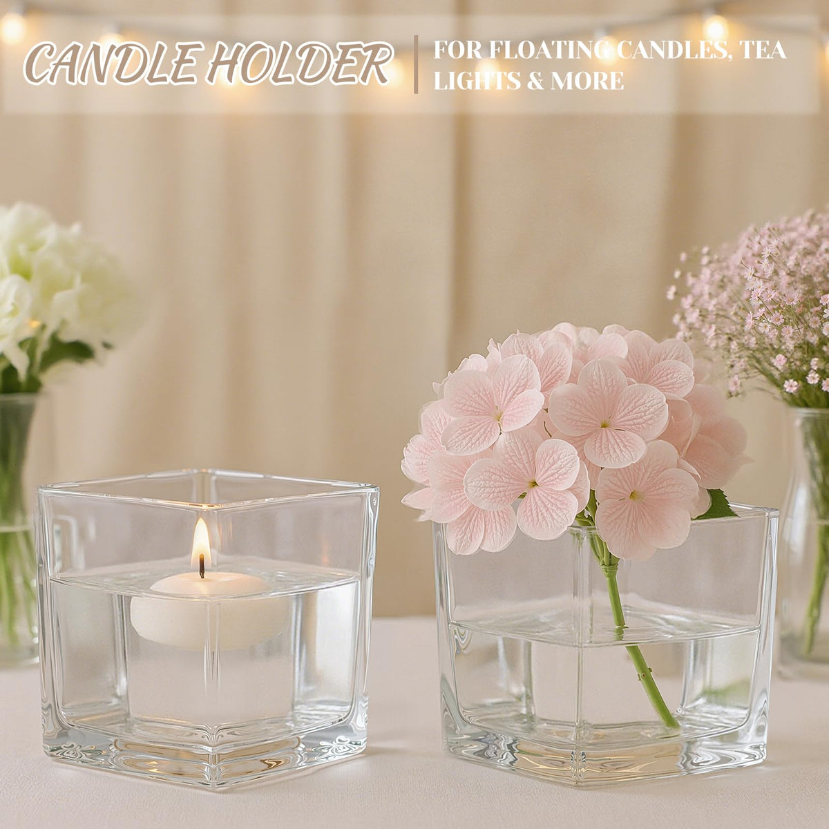 CONNOO square vase dried flowers arrangement adds texture and longevity