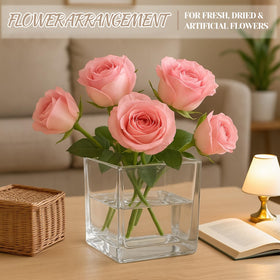 CONNOO square vase floating candle holder creates elegant centerpieces with light