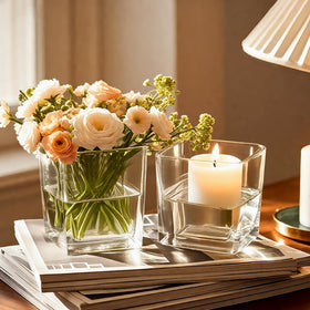 CONNOO square vase smooth edges and easy cleaning for safe handling