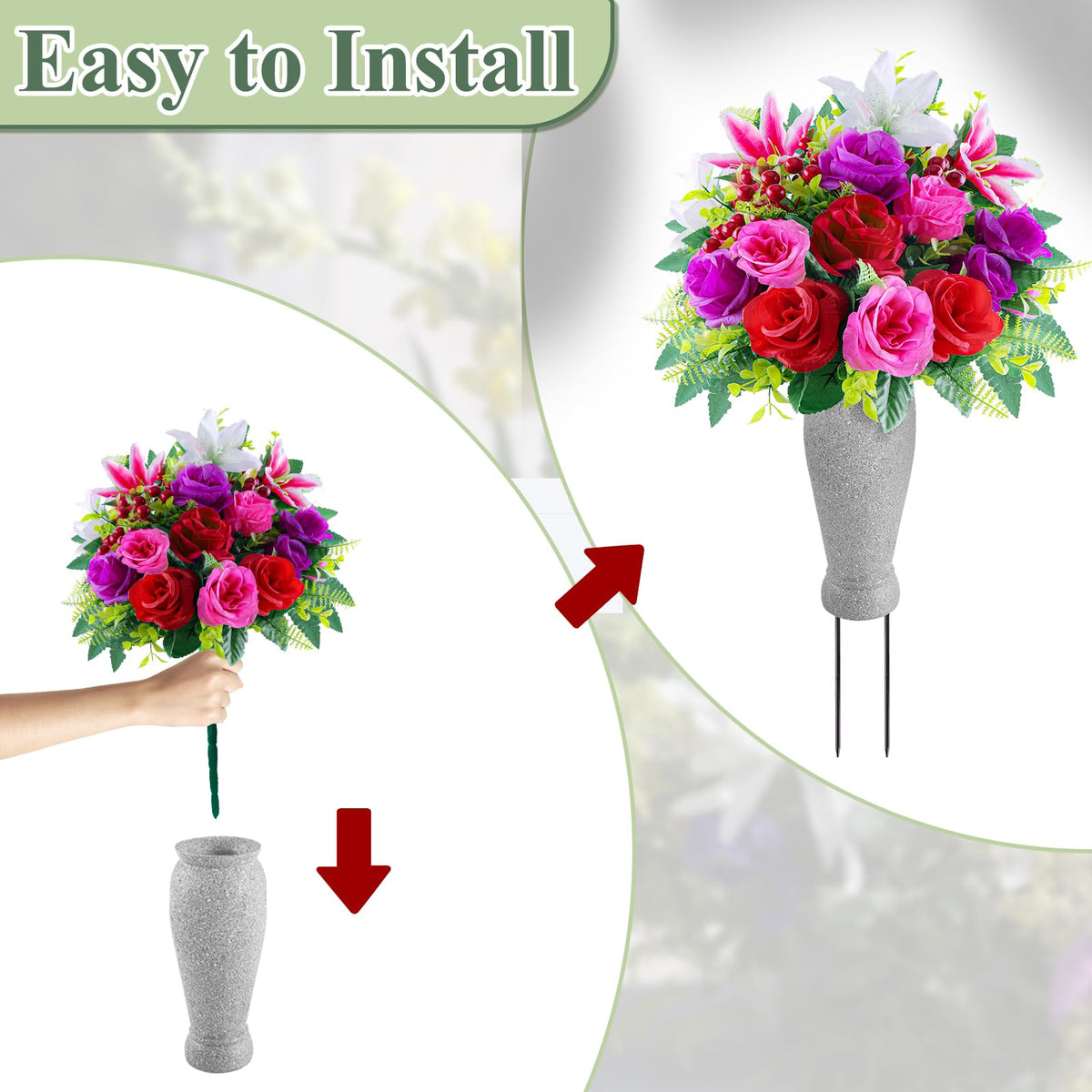 Consevisen easy-installation design with extended spike and locking mechanism.