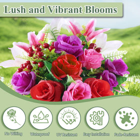 Consevisen UV-resistant flowers stay vibrant in sun and rain.