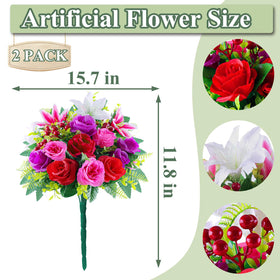 Consevisen resin vases included for long-lasting outdoor grave display.