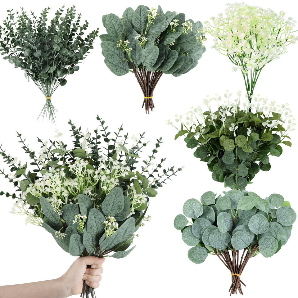 Consevisen eucalyptus stems style A for luxury wedding bouquets and centerpiece styling.