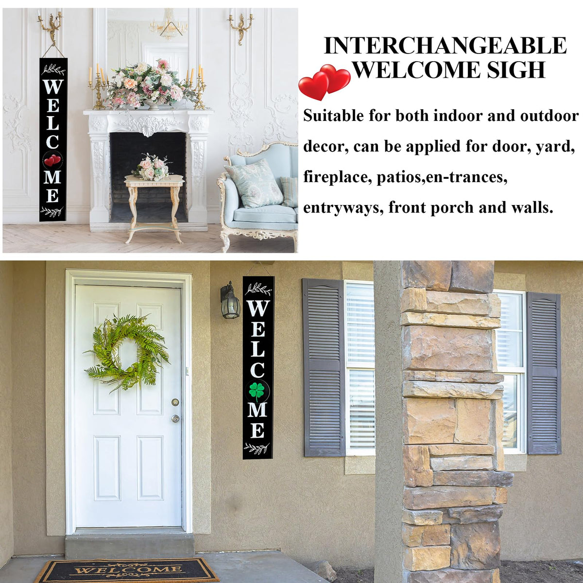 Consevisen rope-hanging option shows versatile display either hanging or leaning.