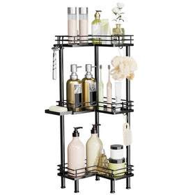 Consumest corner shower caddy easy assembly in minutes.