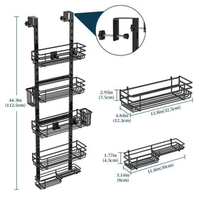 Consumest over-door rack keeps shower essentials within easy reach.