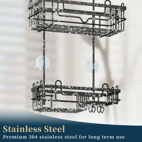 Consumest rustproof metal construction resists moisture for long-lasting bathroom use.