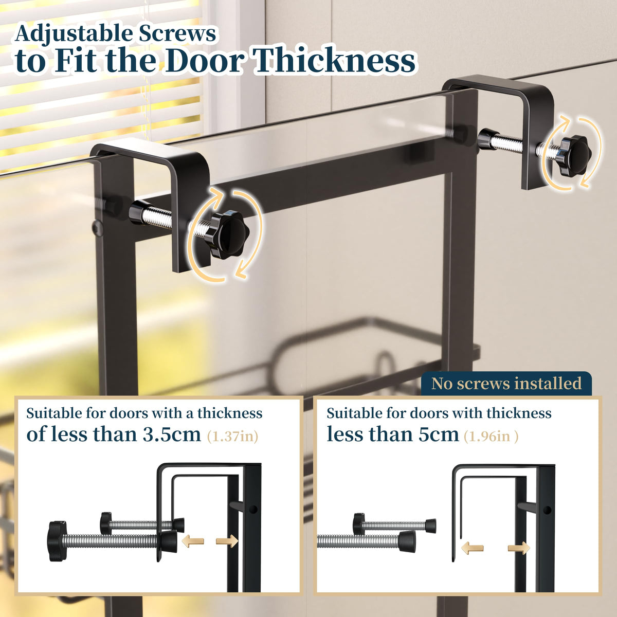 Consumest over-door installation requires no drilling, ideal for renters.