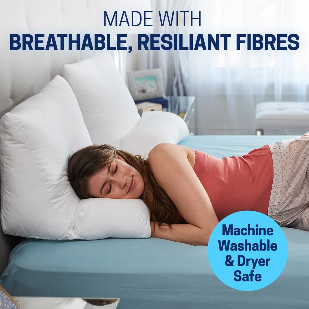 Contour Flip Pillow expands after drying to restore loft and softness.