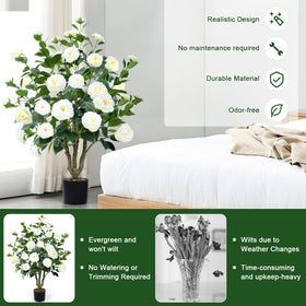 Conviviala odor-free faux plant stays scent-free in home environments.
