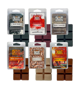Coo Candles Fall Mix Melt Cedar and Saffron, elegant room fragrance for cozy evenings.