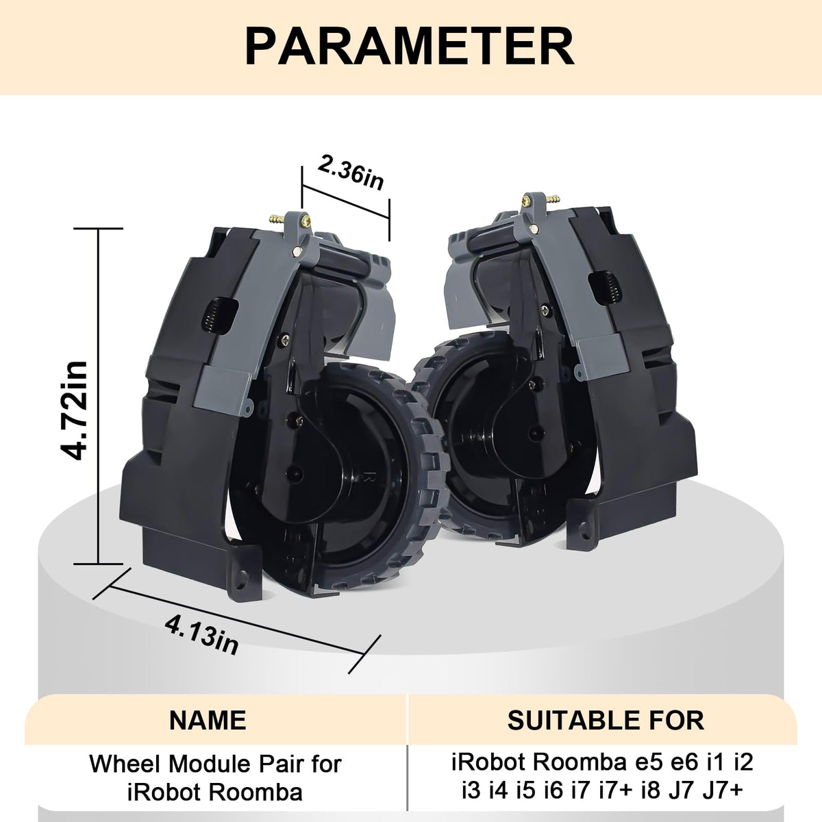 Coodss right drive wheel module for Roomba i7+ delivers smooth movement on hard floors