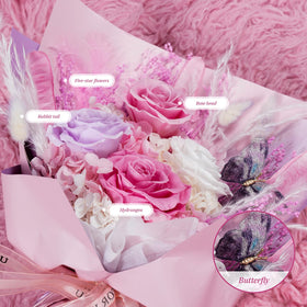 Cooeach natural preserved flowers gift set with blank card