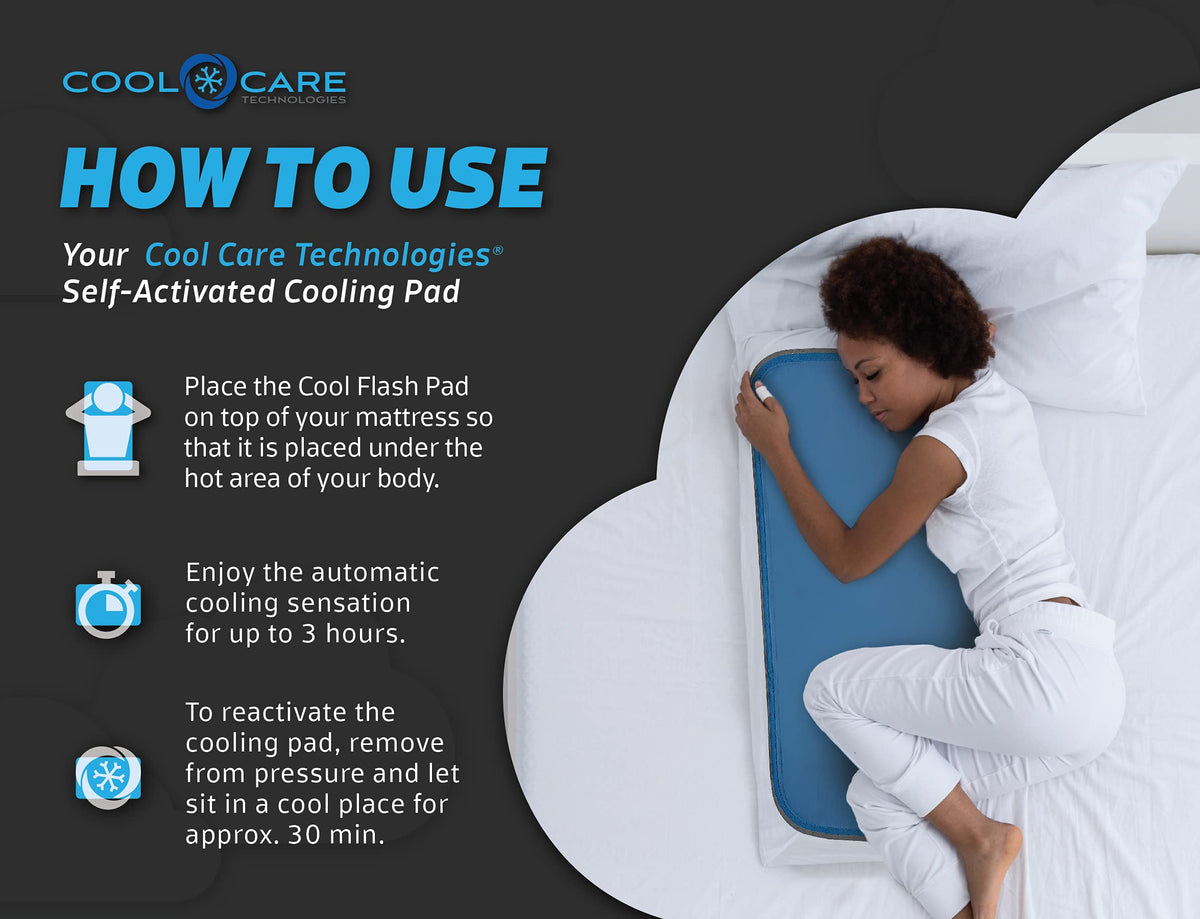 Cooling pad gel recharging after use for continuous comfort.