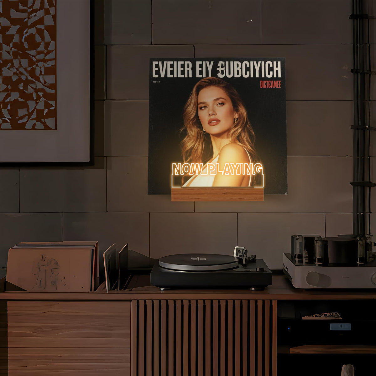 CoolGift Mart light-up record holder highlights your vinyl collection in style.