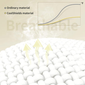 CoolShields King pillow protector showcases soft Tencel fabric for breathable comfort