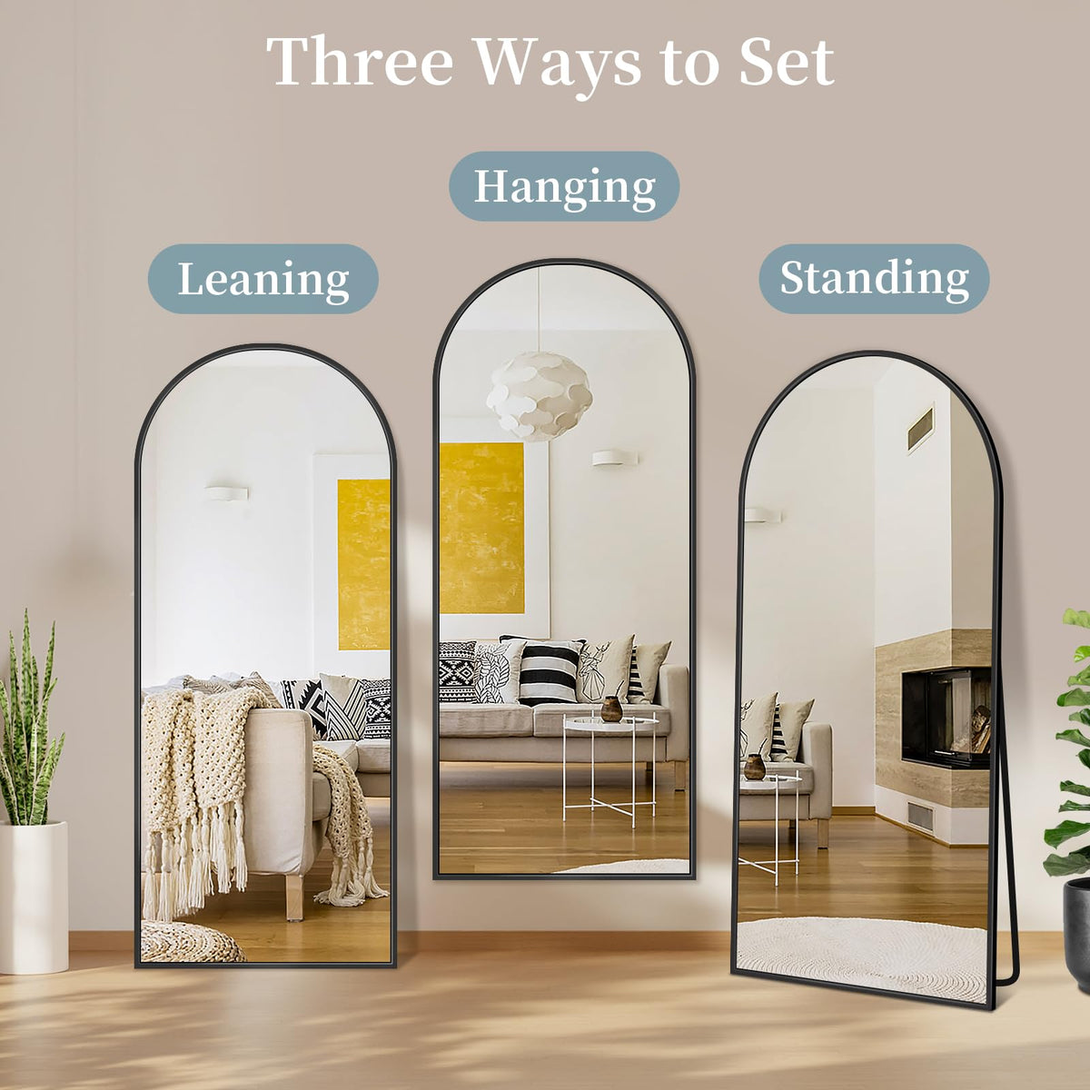 Coomily secure packaging protects the mirror during transit