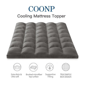 COONP King cooling fabric demonstrates breathable surface for cooler sleep.