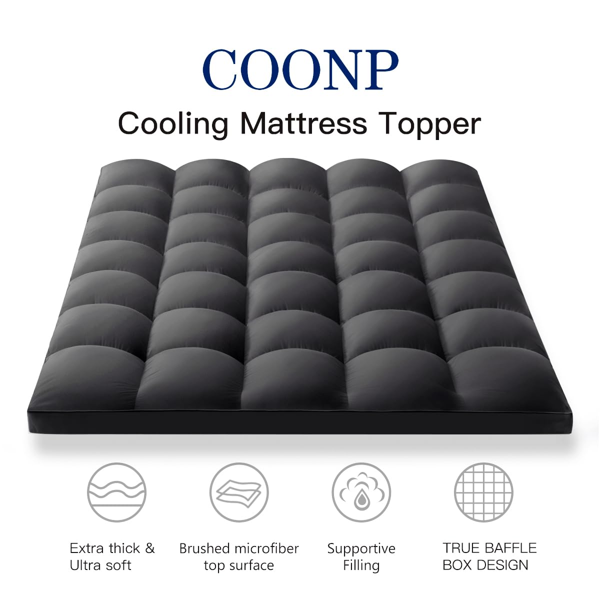 COONP King Pillowtop closeup highlights soft cushioned surface and comfort.