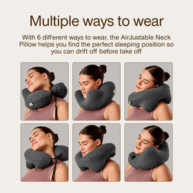 Coop Home Goods AirJustable neck pillow deflates quickly for compact packing.