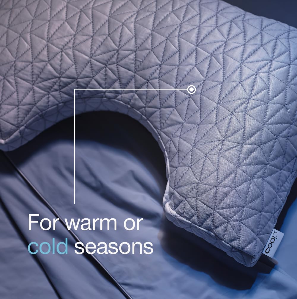 Cool side helps stay comfortable on warmer nights.