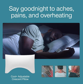 Coop Home Goods Cool+ Crescent pillow neck support for back sleepers